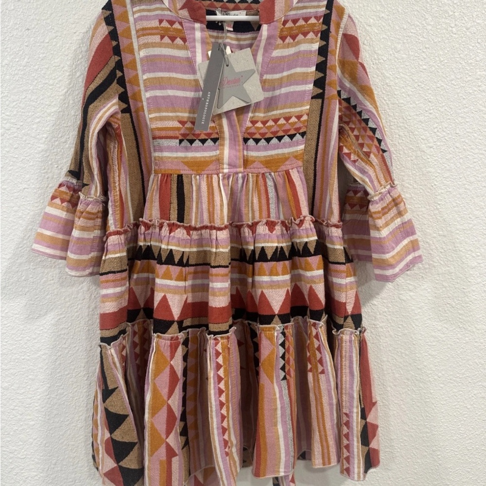 Anthropologie Multicolor Geometric Kids Dress Brand New Size 6/8